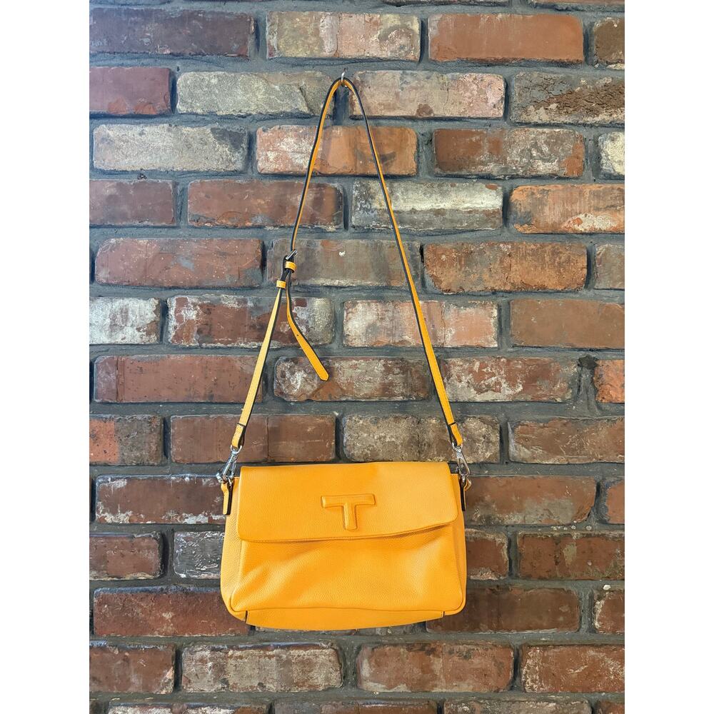 Tahari "Tabitha" rectangular crossbody and shoulder bag in Mango